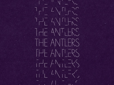 The Antlers t shirt typography