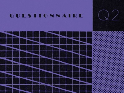 Questionnaire / Stranger in Demand album art grid music pop synthesizer