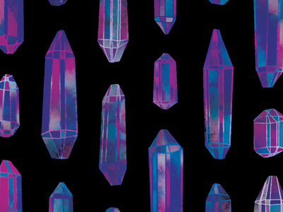 B/P/2016 crystals cyan gems geometric magenta poster purple screen print
