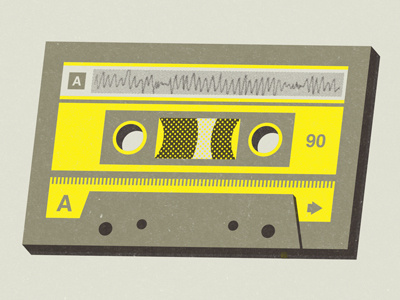 LP 08 - Audiofile electronics illustration painting screen print technology