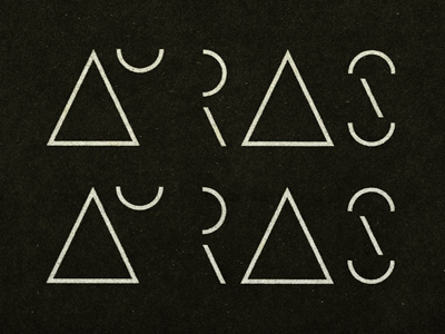 Au Ras Au Ras geometric typography