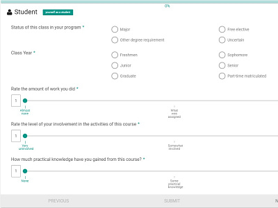 Teacher Evaluation Survey form form html template teacher evaluation survey ui ux web design