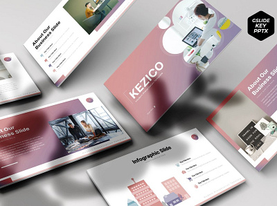 Kezico - Presentation Template #1 app branding design graphic design illustration logo typography ui ux vector