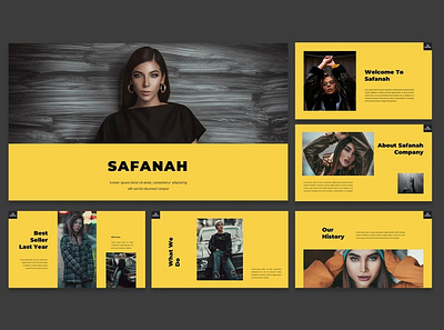 SAFANAH - Powerpoint Template #2 app branding design graphic design illustration logo typography ui ux vector