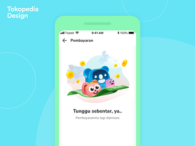 Waiting for Payment Loading animation app branding design flat identity interaction minimal mobile tokopedia ui ux vector web website