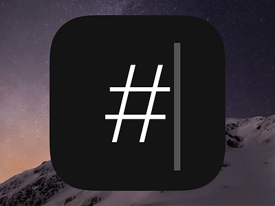 Our hashtag app's icon