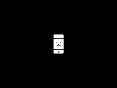 Sad iPhone icon pixel art
