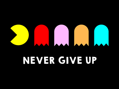 Never Give Up arcade shirt