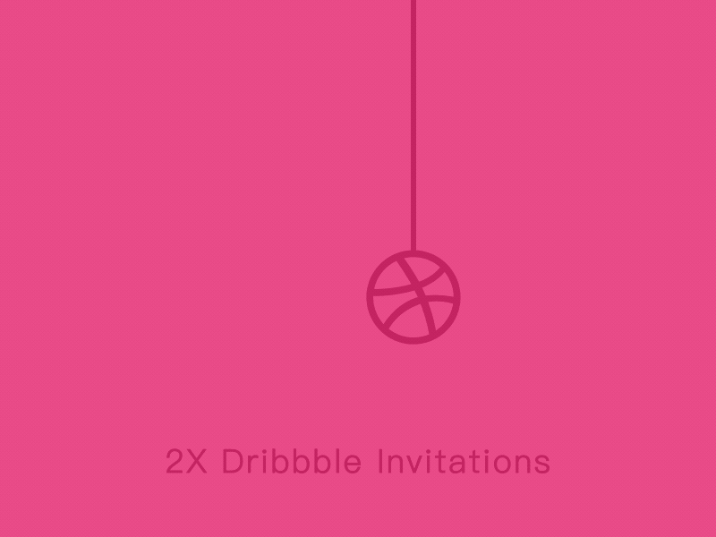 2x Dribbble Invitations animation ball dribbble gif invitation invite pink ui ux