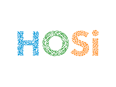 Logo for HOSi biology branding colorful farming logo organic