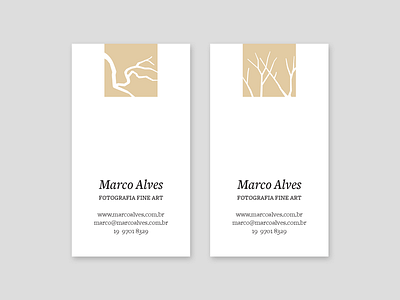 Business cards for Marco Alves, fine art photographer
