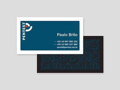 Business card for Pentest branding business card information security logo