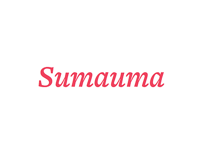 Logo for Sumauma, an agroecological landscaping company branding brazil freight serif landscaping logo