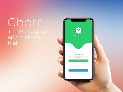 Chatr - The Messaging app that has it all app design messaging ui ux