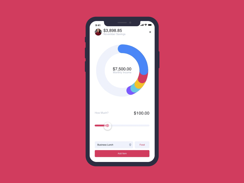 Money Tracker App adobe xd app branding design flat gif gif animated madewithadobexd money money app money management typography ui ux vector