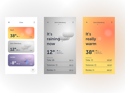 Weather App typography ui