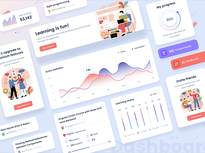 Dashboard UI Elements dashboard elements design illustration ui visual design