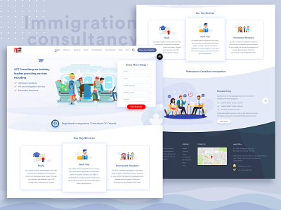 Immigration UI Design design ui visual design webpage