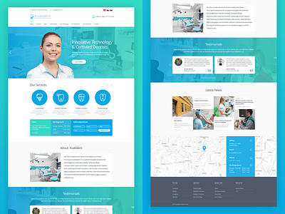 Kvalident Dental - Landing Page branding design illustration landing page logo minimal typography ui ux vector