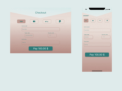 Payment by credit card dailyui design figma ui