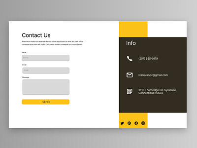 #DailyUi028 Contact Us