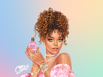 Rihanna by @CTKVI graphic design illustration vector