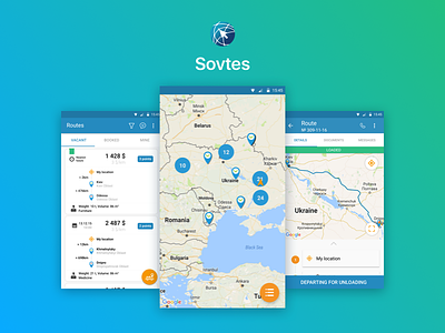 Sovtes Driver App android app application driver interface sovtes ui ux