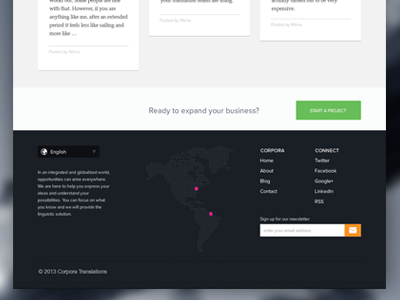 Footer redesign concept corpora footer