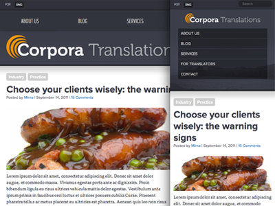 Corpora Translations corpora meat responsive rwd screenshot