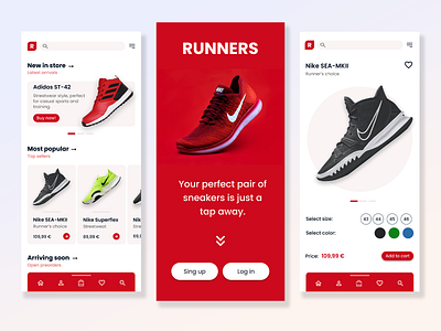 Runners Mobile App (practice) figma graphic design mobile design ui