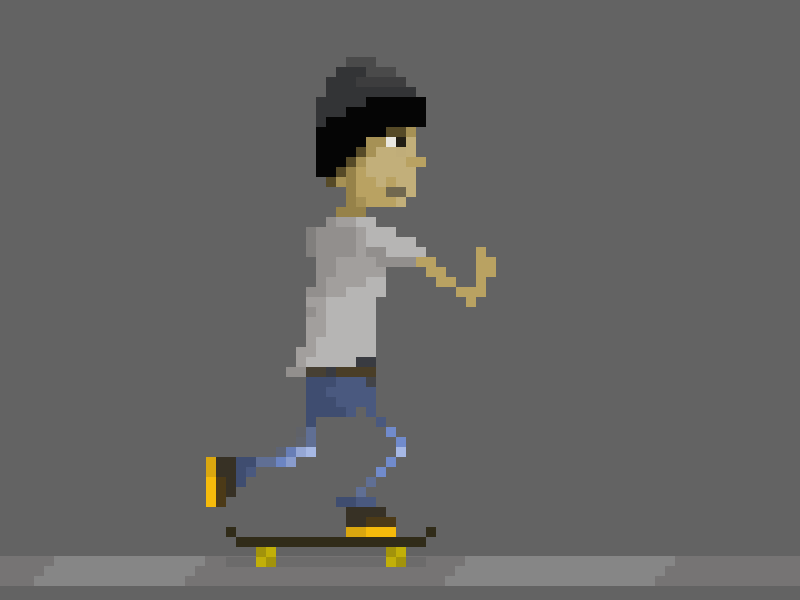 Andrew Reynolds Pixel animation animation pixelart skateboarding