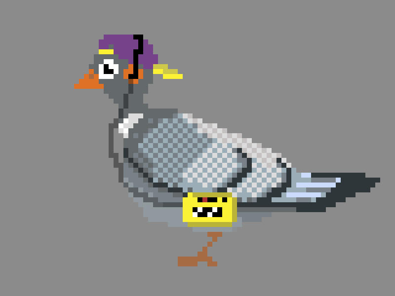 Pigeon loving some beats animation pigeon pixel art