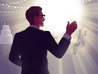Best man art design illustration light speech toast vector wedding