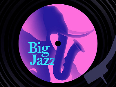 Big Jazz elephant jazz music sax saxophone vinyl