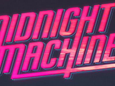 Midnight Machines - Logo Variant 80s branding cyberpunk design graphic design icon logo machines midnight nostalgic retro sci fi tech typography