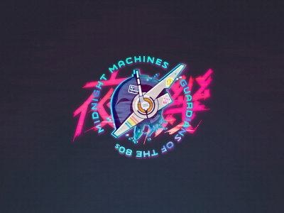 Midnight Machines - Retro Robot Badge