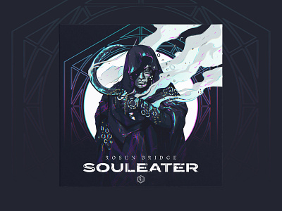 Rosen Bridge - Souleater - Cover Art album cover art band bridge character design cover cult fantasy graphic design heavy illustration metal music occult rosen track