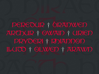 Hiraeth - Display Font - Available Now ancient celtic dark design display fantasy font fonts graphic design historical lettering mabinogion occult pagan type type design typeface typography wales welsh