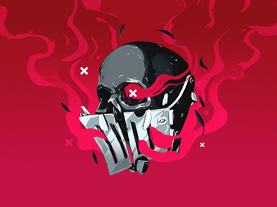 Redemption Vape - Brand Update brand branding dark digital art ejuice fantasy helm illustration knight rebrand redemption skull vape
