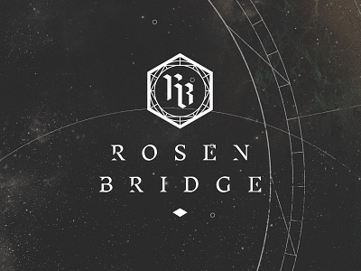 Rosen Bridge Logo branding custom type geometric icon metal band music space typography universe