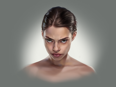 Ryonen (scorn) face girl portrait sketch
