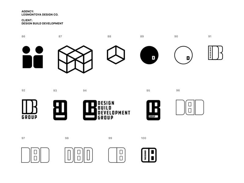 DBDG -- Logo Development (100 concepts) 100 concepts 100 logos branding design flat icon logo logo mark los los montoya design co losmontoya minimal typography