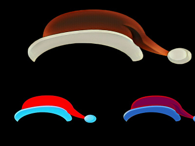 Drawing of Santa Claus's hat in PNG