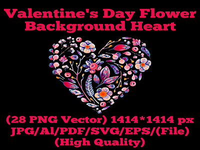 Valentine's Day Flower Background Heart