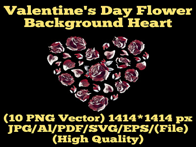 Valentine's Day Flower Background Heart flower hearts valentines day png handprint flowers valentines day