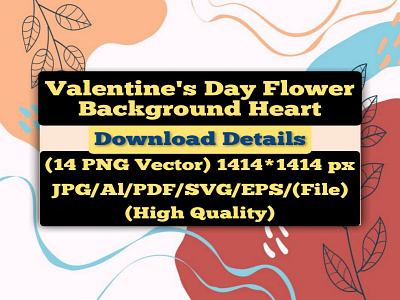 Valentine's Day Flower Background Heart flowers