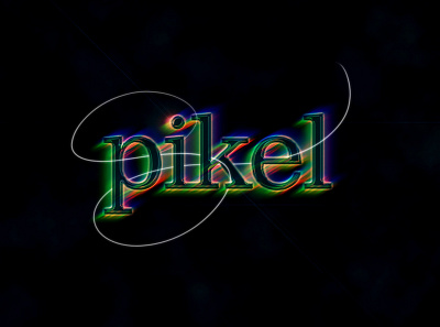 Illustration - Pikel black branding lights logo neon