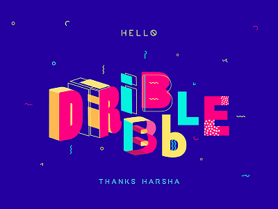 Hello Dribbble! dribbble hello typography