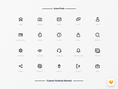 Outline Icons Set - UI Essential