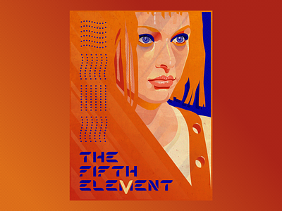 Heroine // Leeloo dallas fifth fifth element illustration leeloo logo movie multipass portait poster type vector
